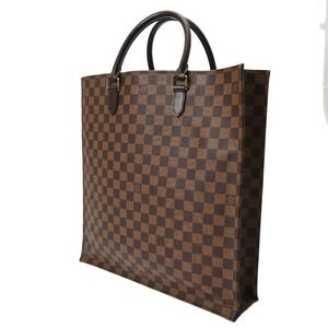 Louis Vuitton Sac Bag Canvas Tote Brown Damier Plat